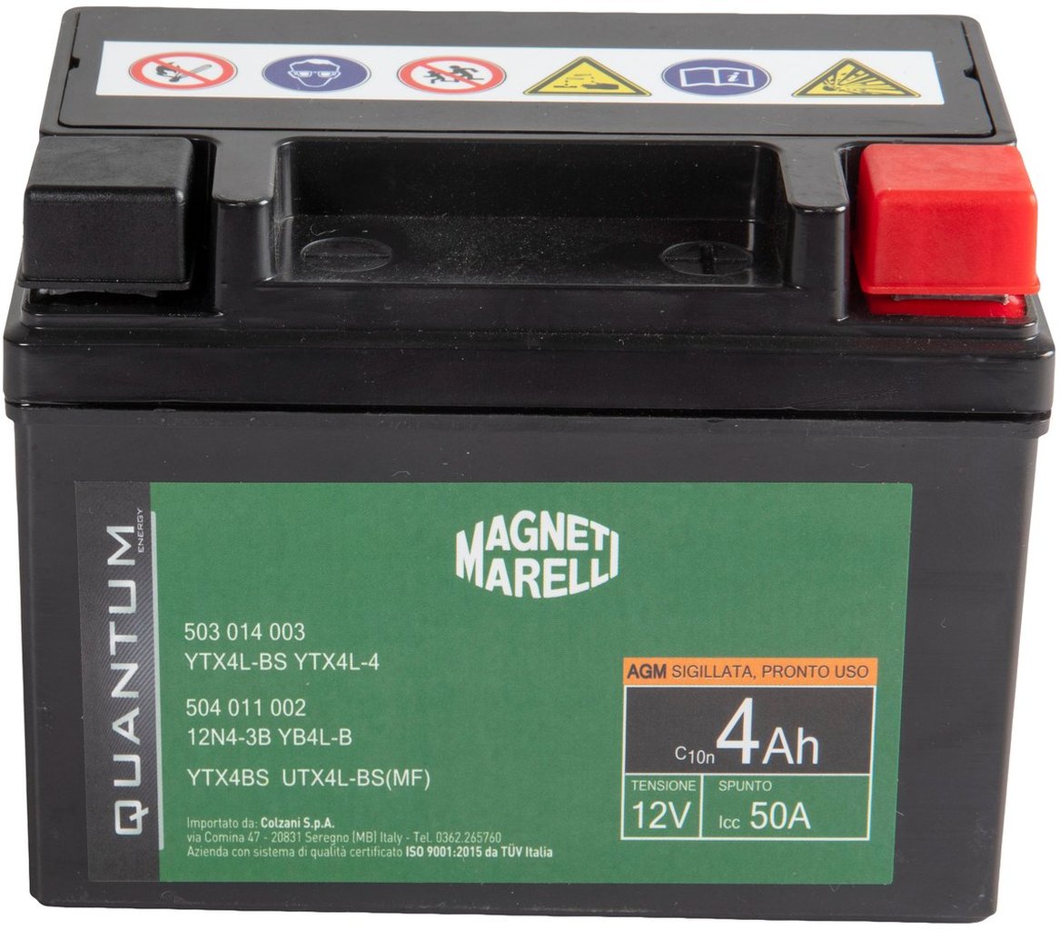 Magneti Marelli Batteria Quantum 4Ah AGM Per Moto
