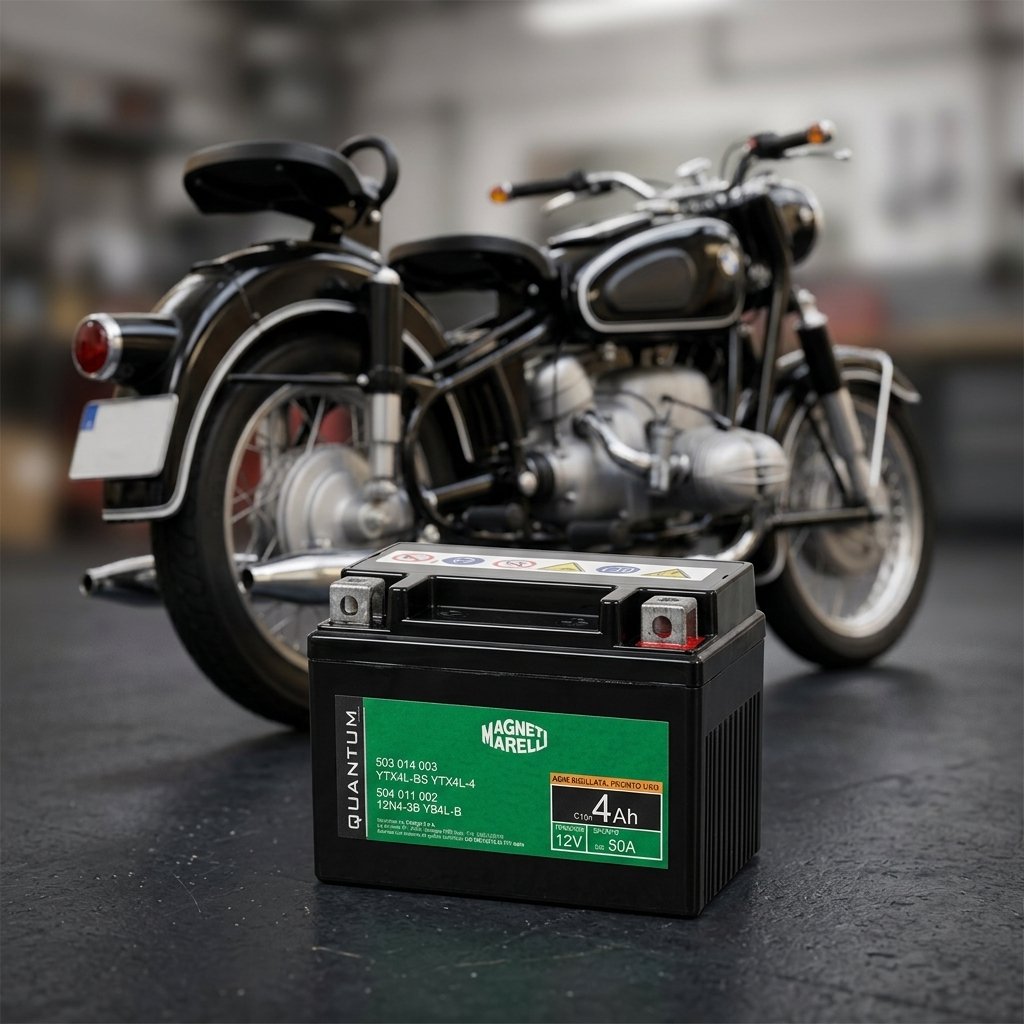 Quantum Energy Batteria Moto AGM 4Ah 12V Avviamento Affidabile