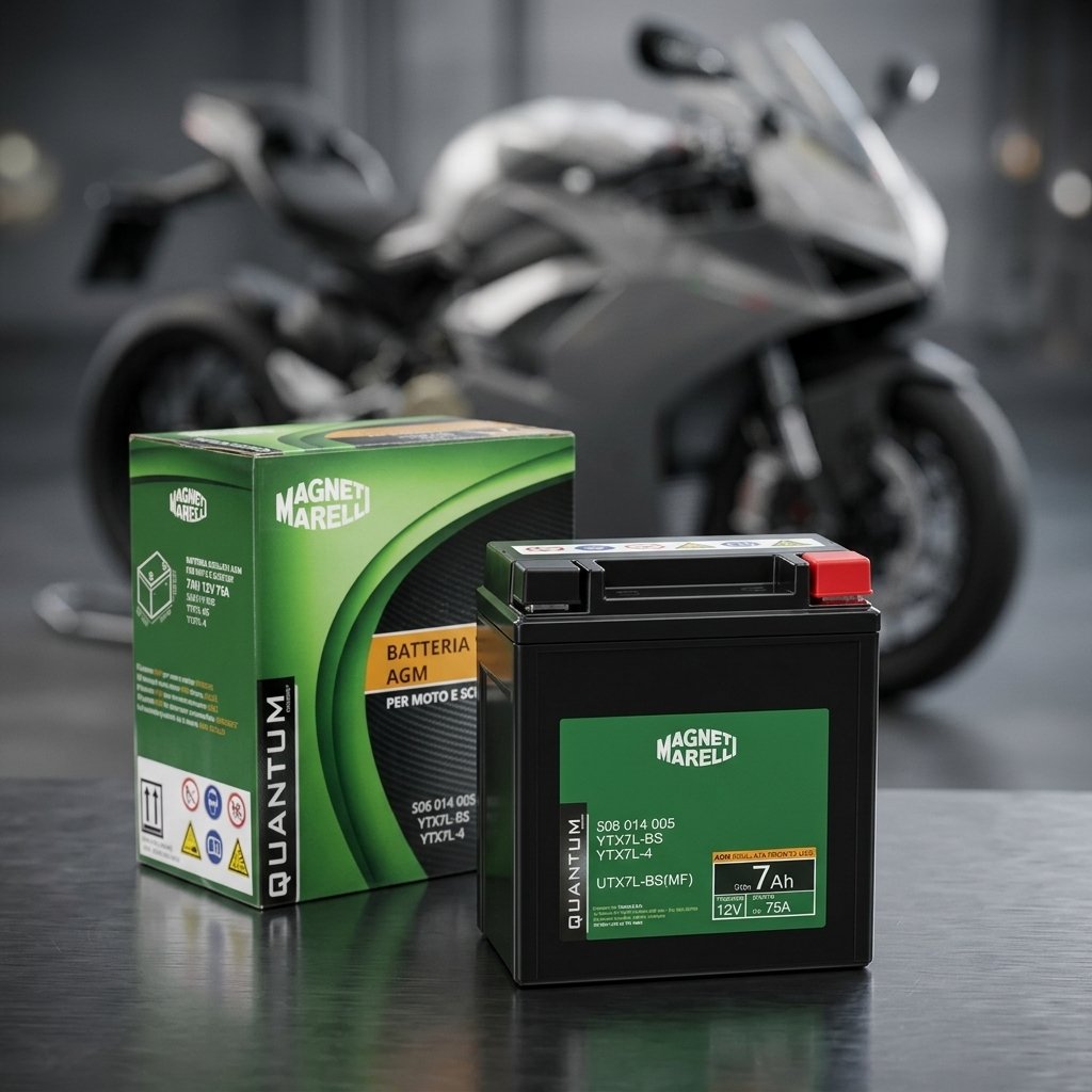 Quantum Energy Batteria Moto AGM 7Ah 12V Avviamento Affidabile