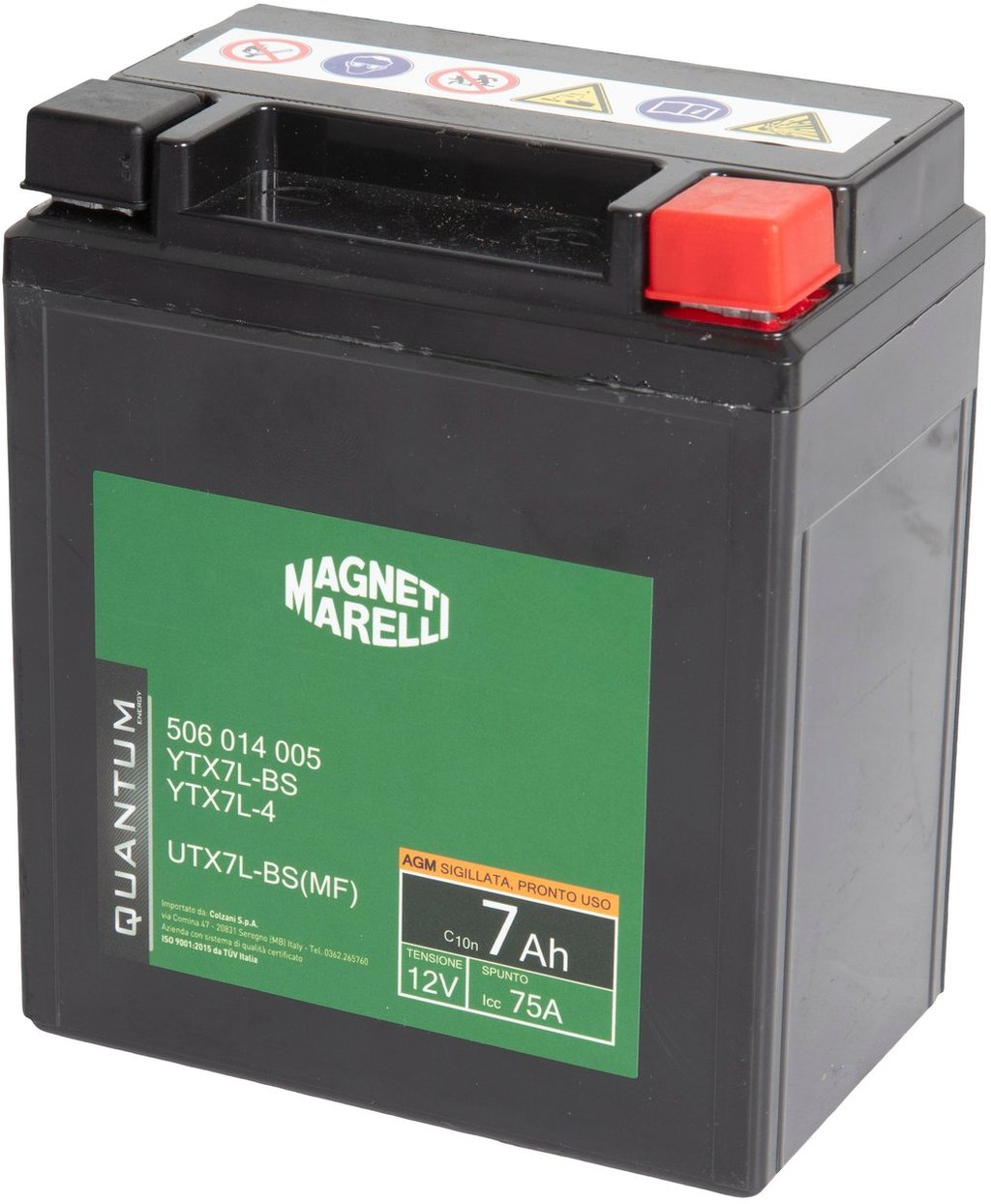 QUANTUM ENERGY Magneti Marelli Batteria Quantum 7Ah AGM 75A  Batteria Moto
