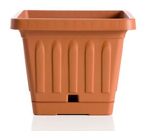 BAMA VASO TERRA QUADRO TERRACOTTA CM.30X30