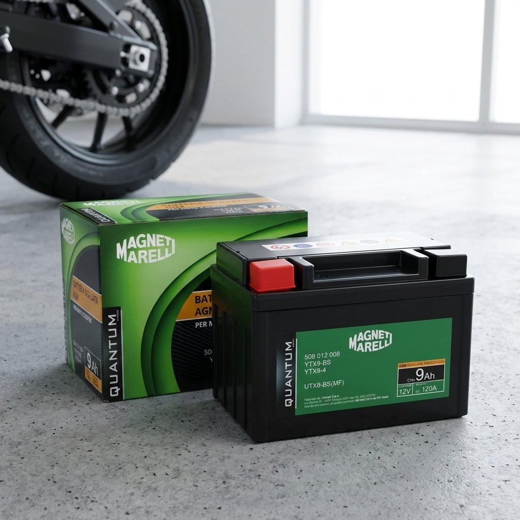 Quantum Energy Batteria Moto AGM 9Ah 12V Avviamento Affidabile