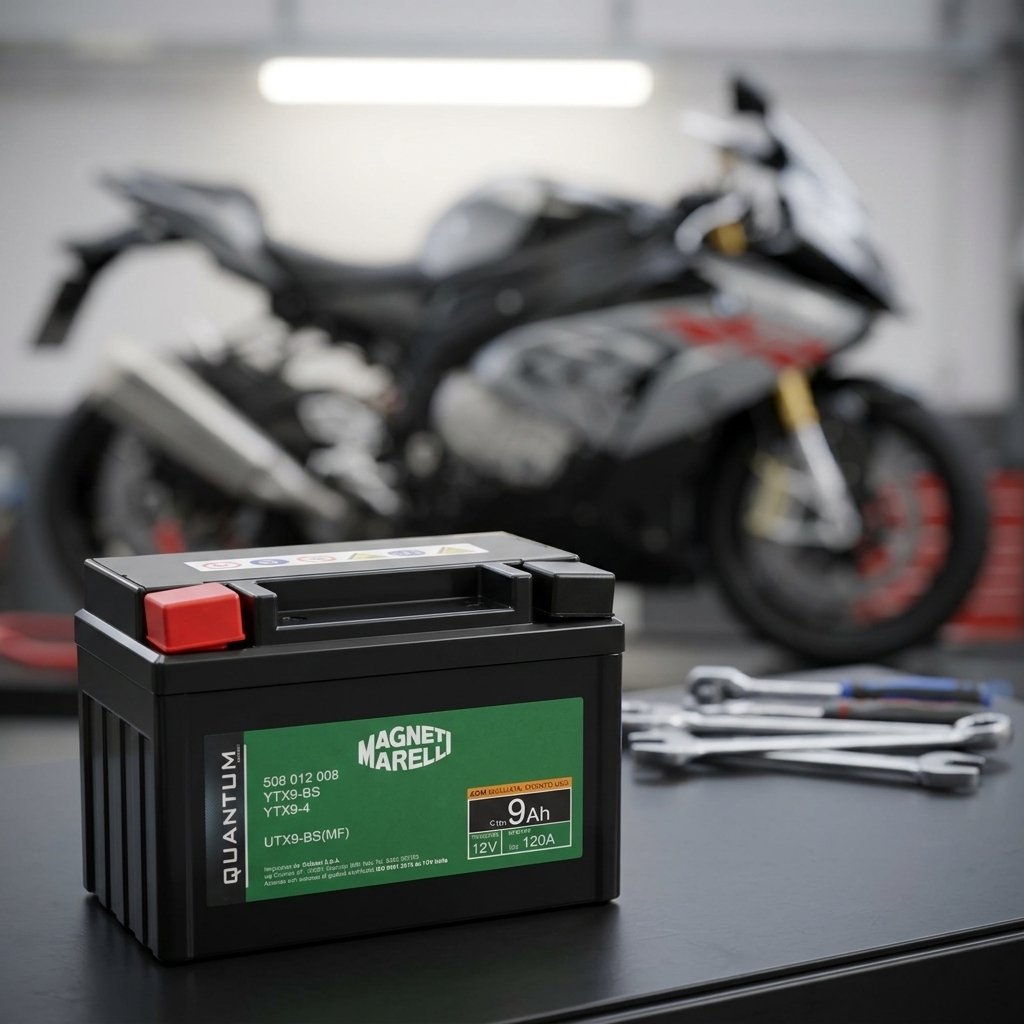 Quantum Energy Batteria Moto AGM 9Ah 12V Avviamento Affidabile
