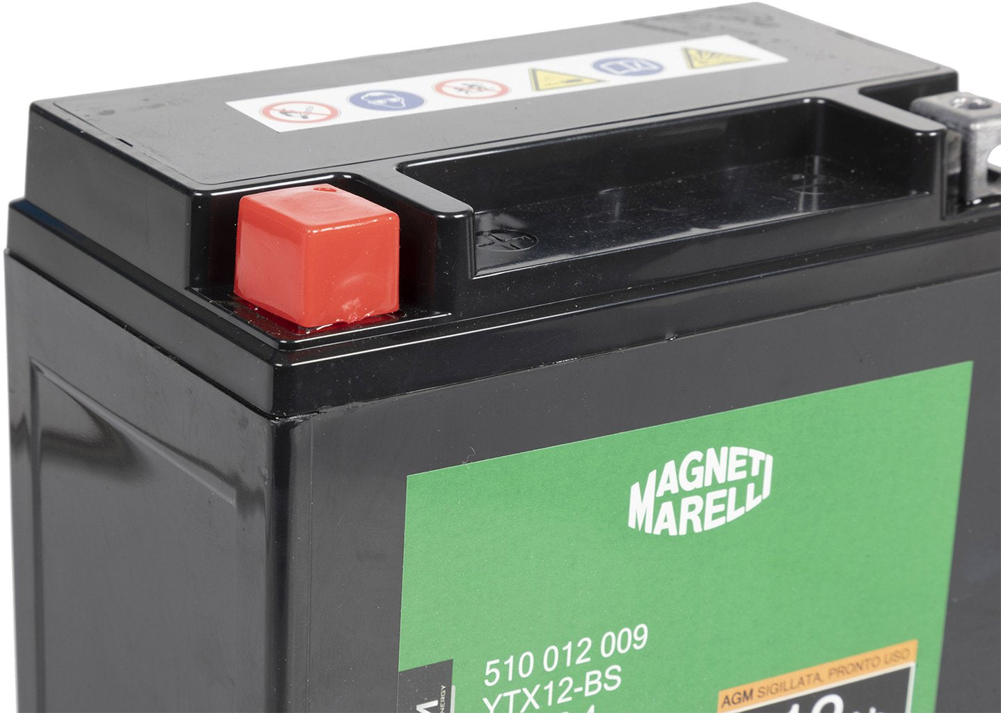 QUANTUM ENERGY Magneti Marelli Batteria 12Ah AGM 140A Moto Originale Resistente