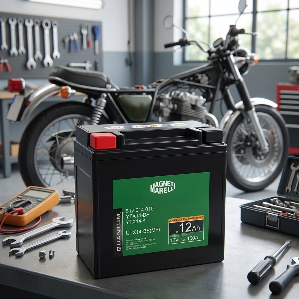 Quantum Energy Batteria Moto AGM 12Ah 150A Avviamento Affidabile