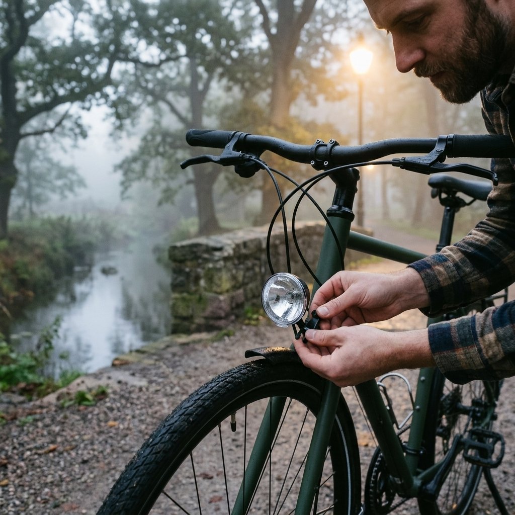 ON BIKE Fanale Universale Dinamo Bici Con Lampadina