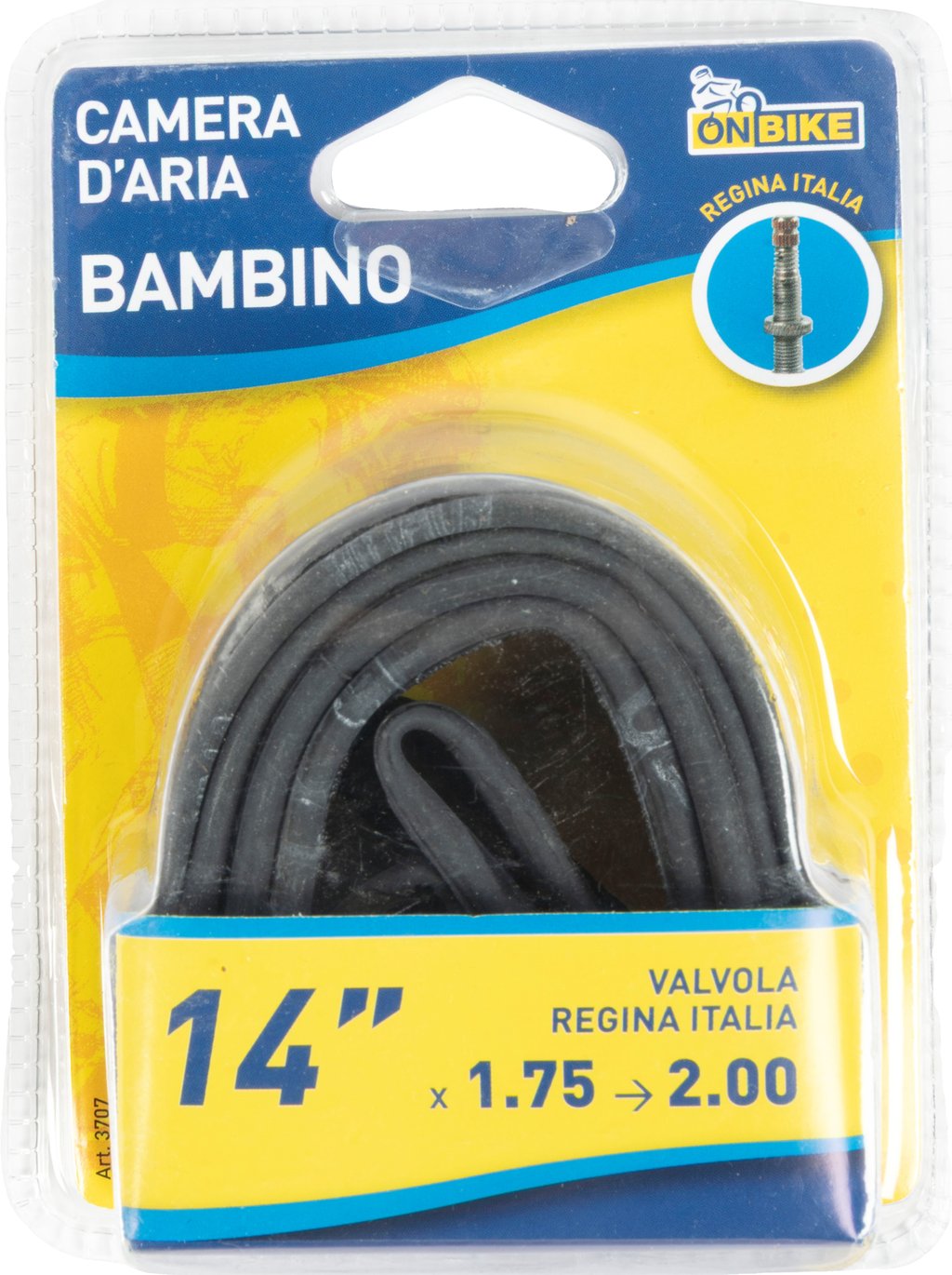 ON BIKE Camera d?Aria Bici 14" x 1.75 - 1.90 ? E.T.R.T.O. 47-254, Valvola