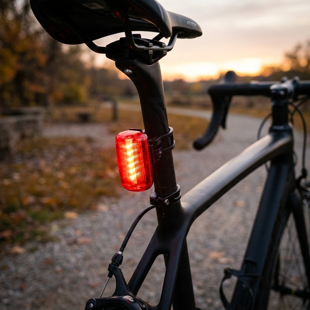 ON BIKE Fanale Posteriore 5 LED Rossi Alta Visibilità