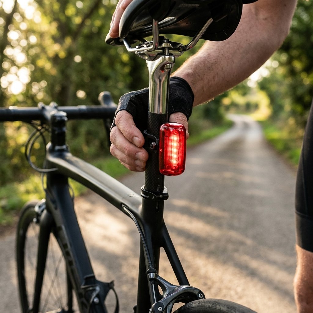 ON BIKE Fanale Posteriore 5 LED Rossi 8 Funzioni Bici Con Luce Fissa Auto