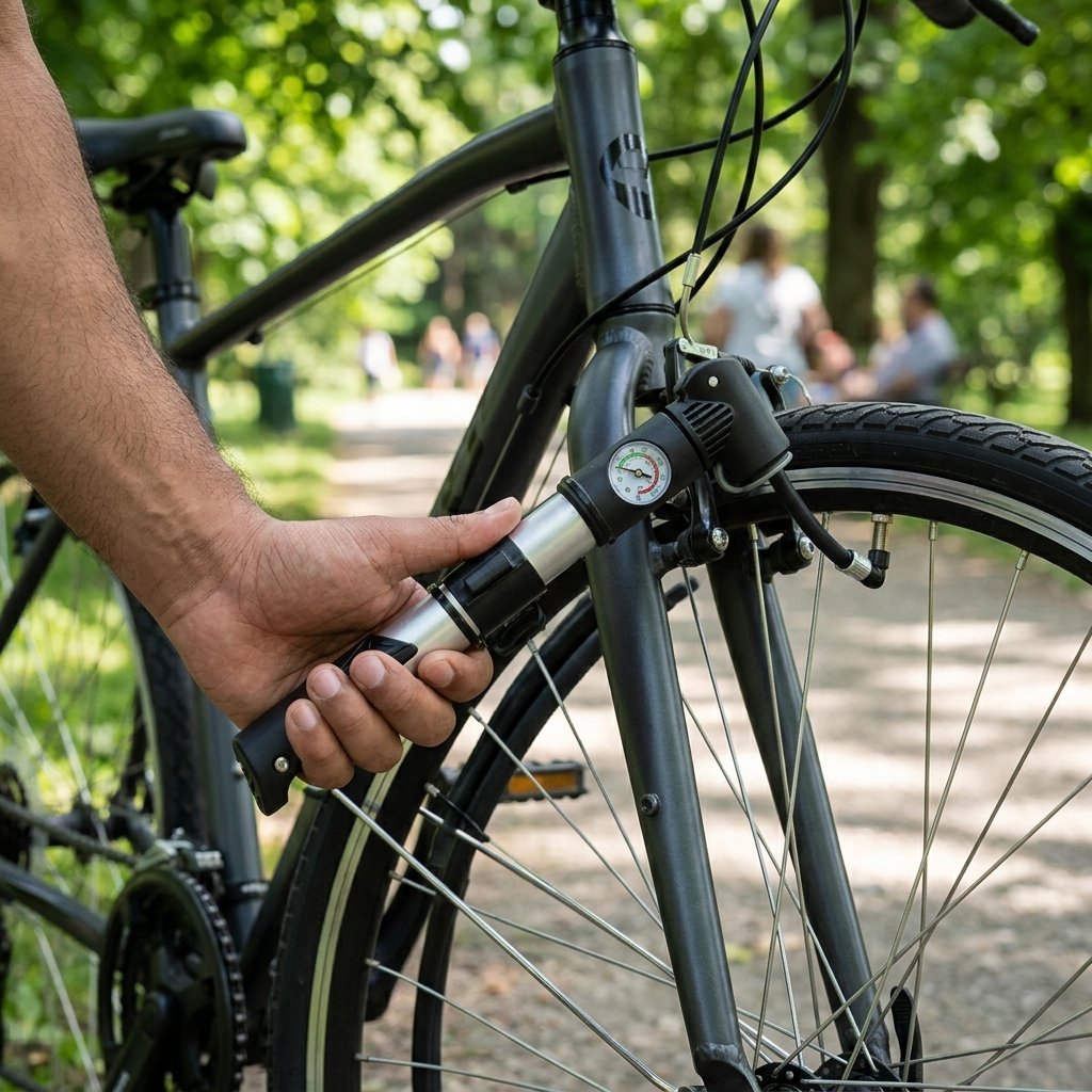 ON BIKE Minipompa In Alluminio Con Manometro E Attacco Reversibile  Pompa Bici