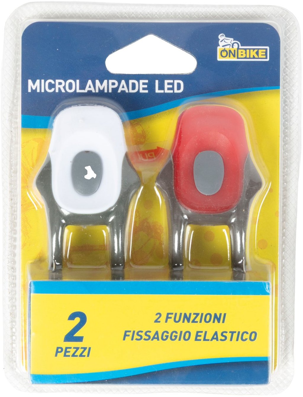 ON BIKE Coppia Lampade LED Rossa e Bianca per Bici ? Luci Anteriore