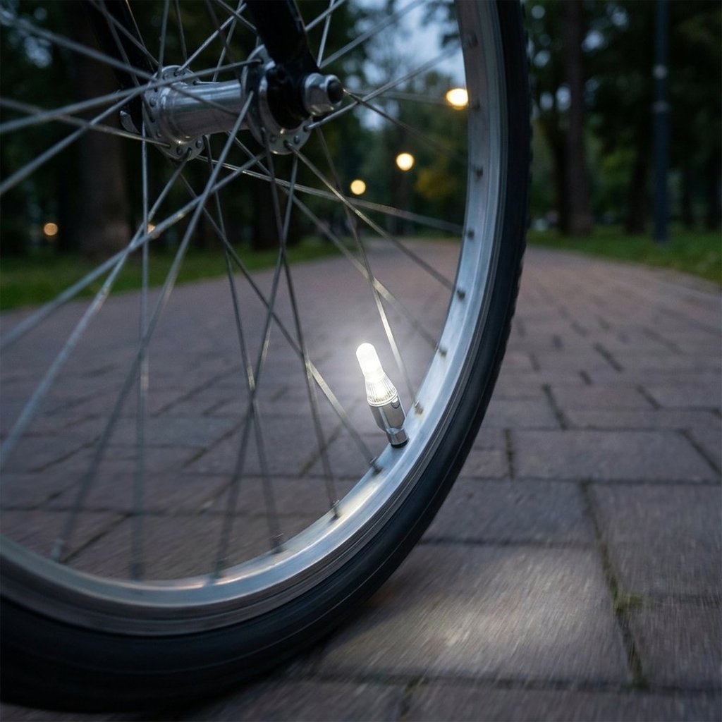 ON BIKE Luci A LED Colorate Compatte Per Valvole Coppia  Luci Bici Per Ruote