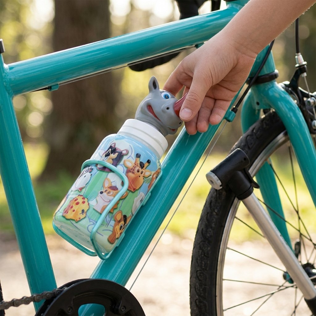 ON BIKE Borraccia 300cc Rhino Per Bimba  Borraccia Bici Bambina Con Copritappo