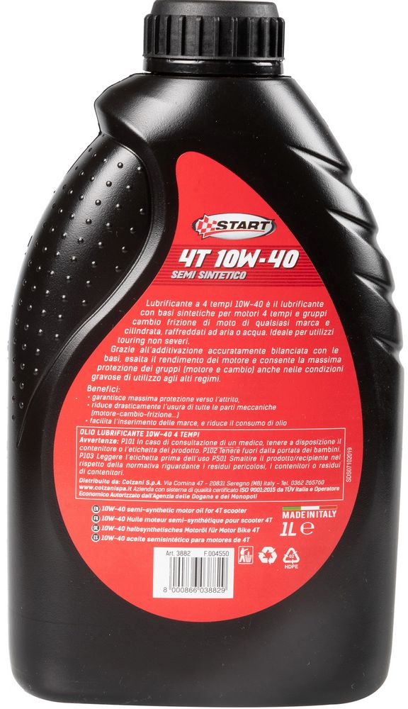 Olio Semisintetico 4T 10W40 per Moto  Alta Efficienza e Protezione