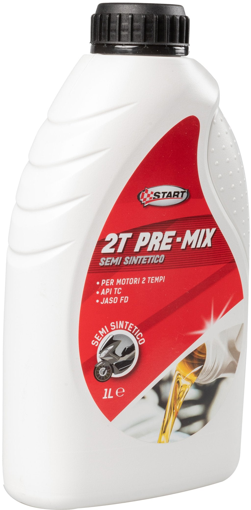 START Lubrificante Sintetico per Moto a 2 Tempi Pre-Mix 1L ? Olio 2T Alta