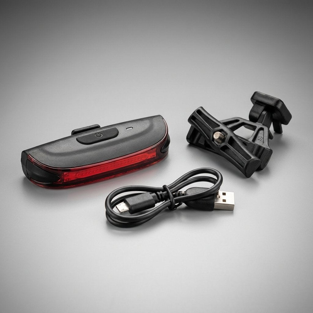 ON BIKE Fanale Posteriore LED Rosso Alta Luminosit? 20 Ricaricabile USB Auto