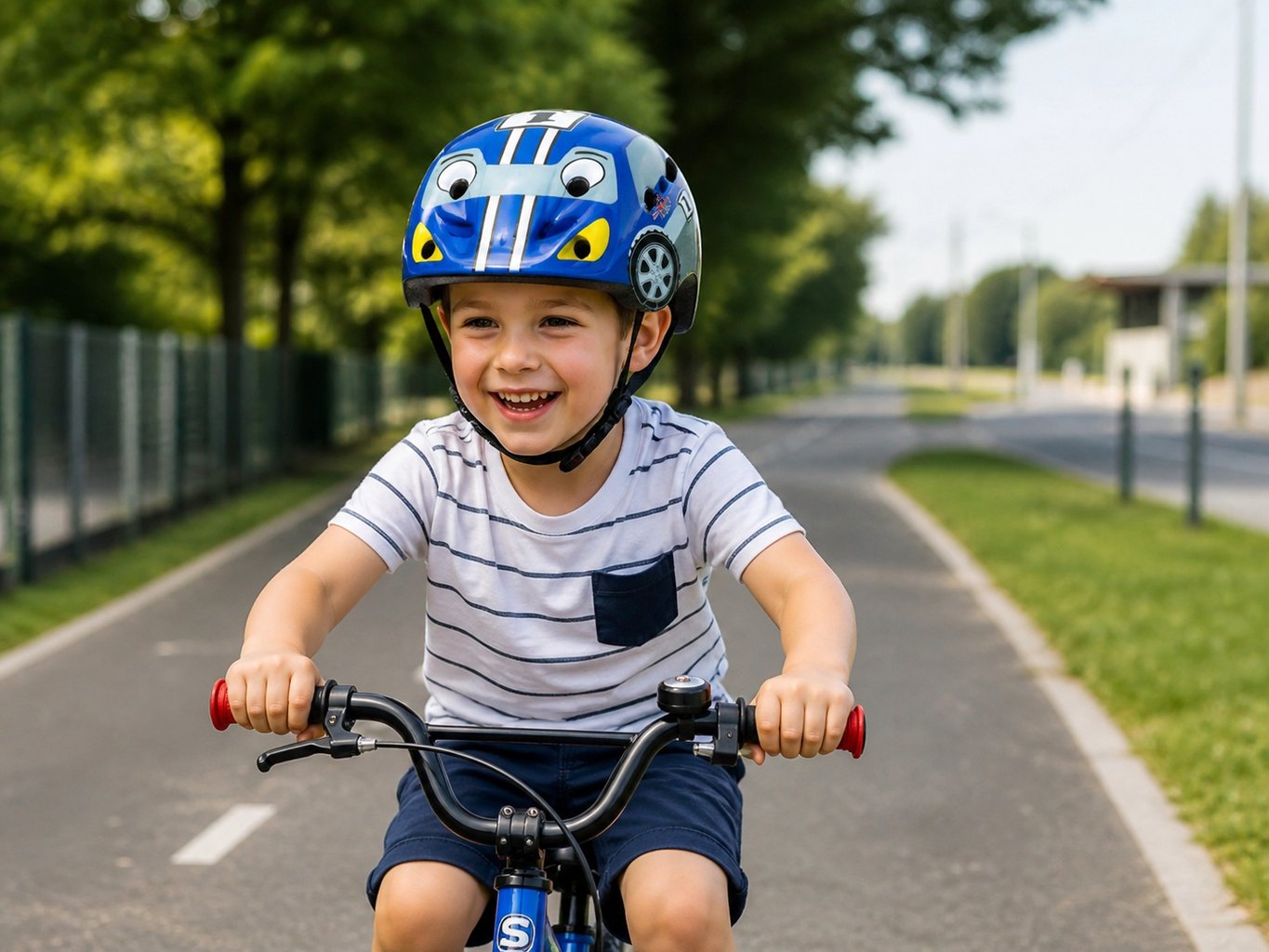 ON BIKE Casco Ciclo Baby 48-52 cm Blu  Caschetto Bici Bambino Regolabile