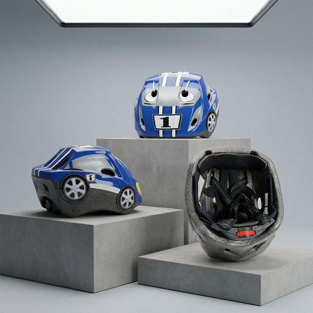 ON BIKE Casco Ciclo Baby 48-52 cm Blu  Caschetto Bici Bambino Regolabile