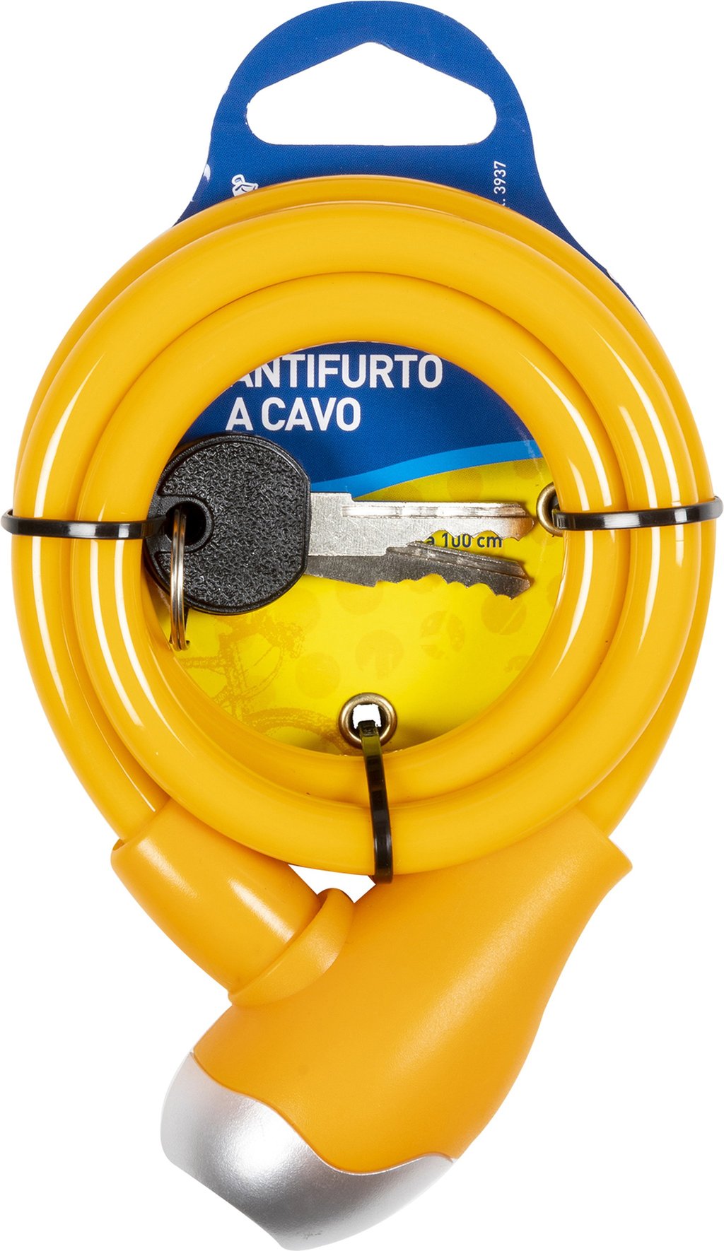 ON BIKE Antifurto Bici A Spirale Con Cavo Acciaio E 2 Chiavi