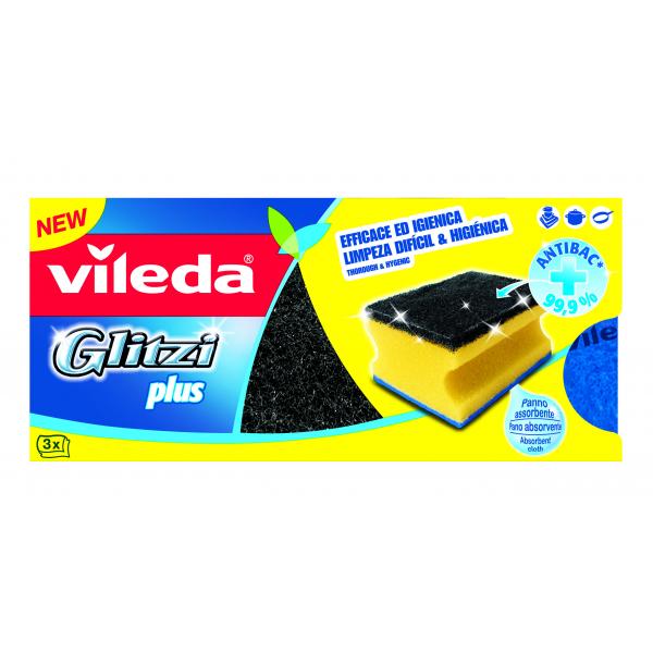 VILEDA SPUGNA FIBRA GLITZI PLUS CNF.3 PZART.139787