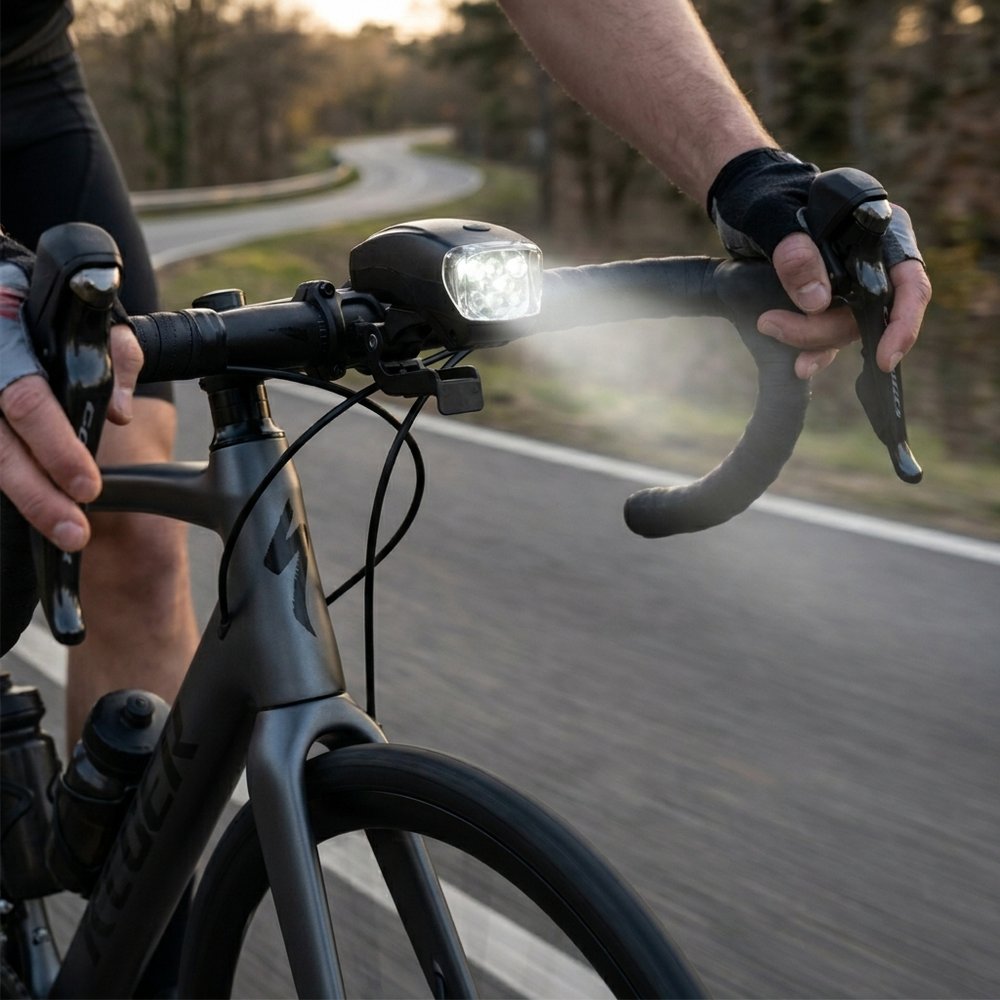 ON BIKE Fanale Anteriore 5 LED Bianchi Alta Luminosità