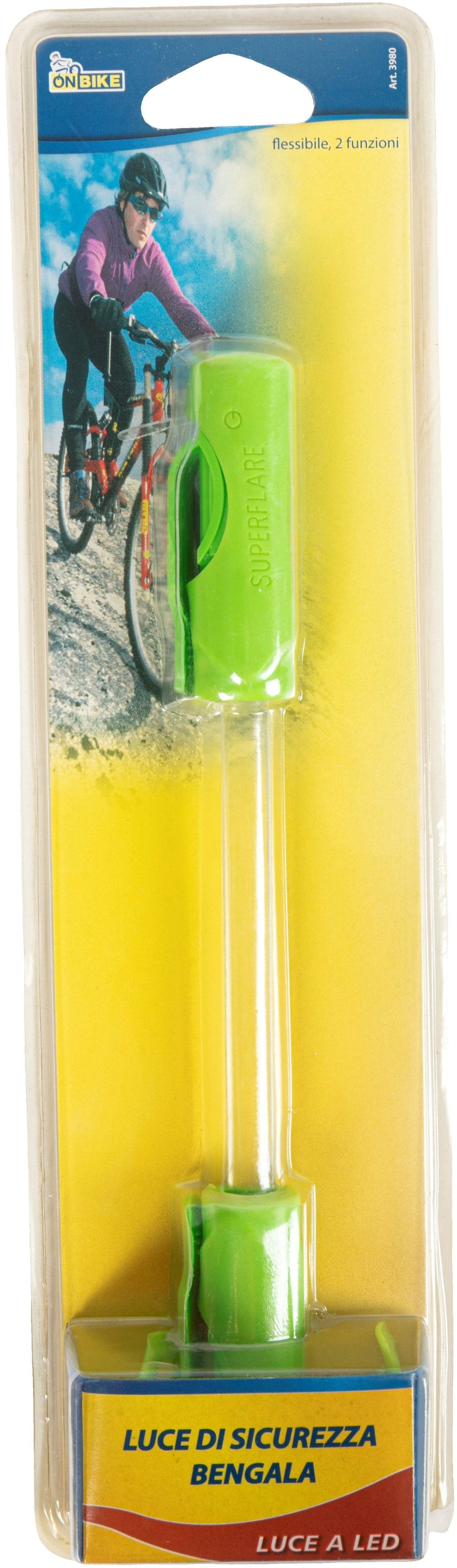 ON BIKE Luce Di Sicurezza Flessibile LED Verde Universale