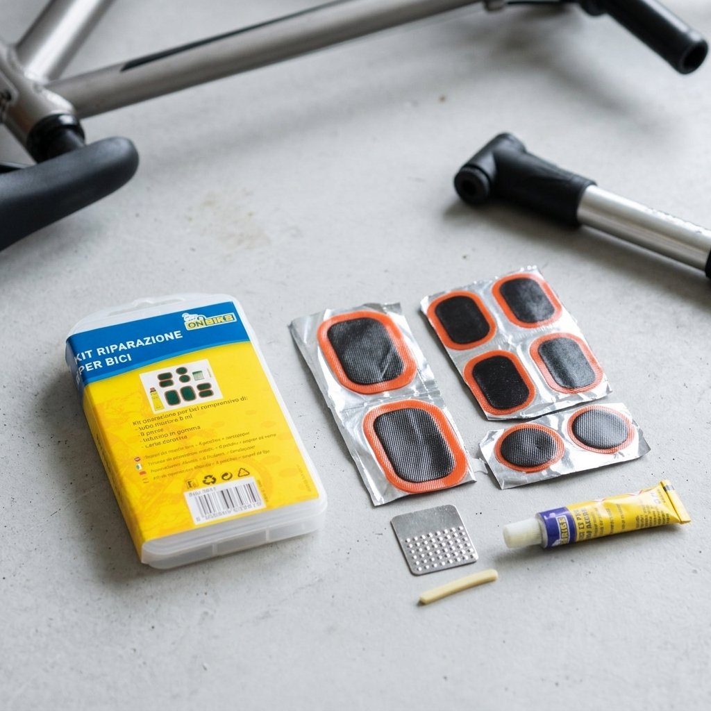 ON BIKE Kit Riparazione Bici Con Mastice E Pezze