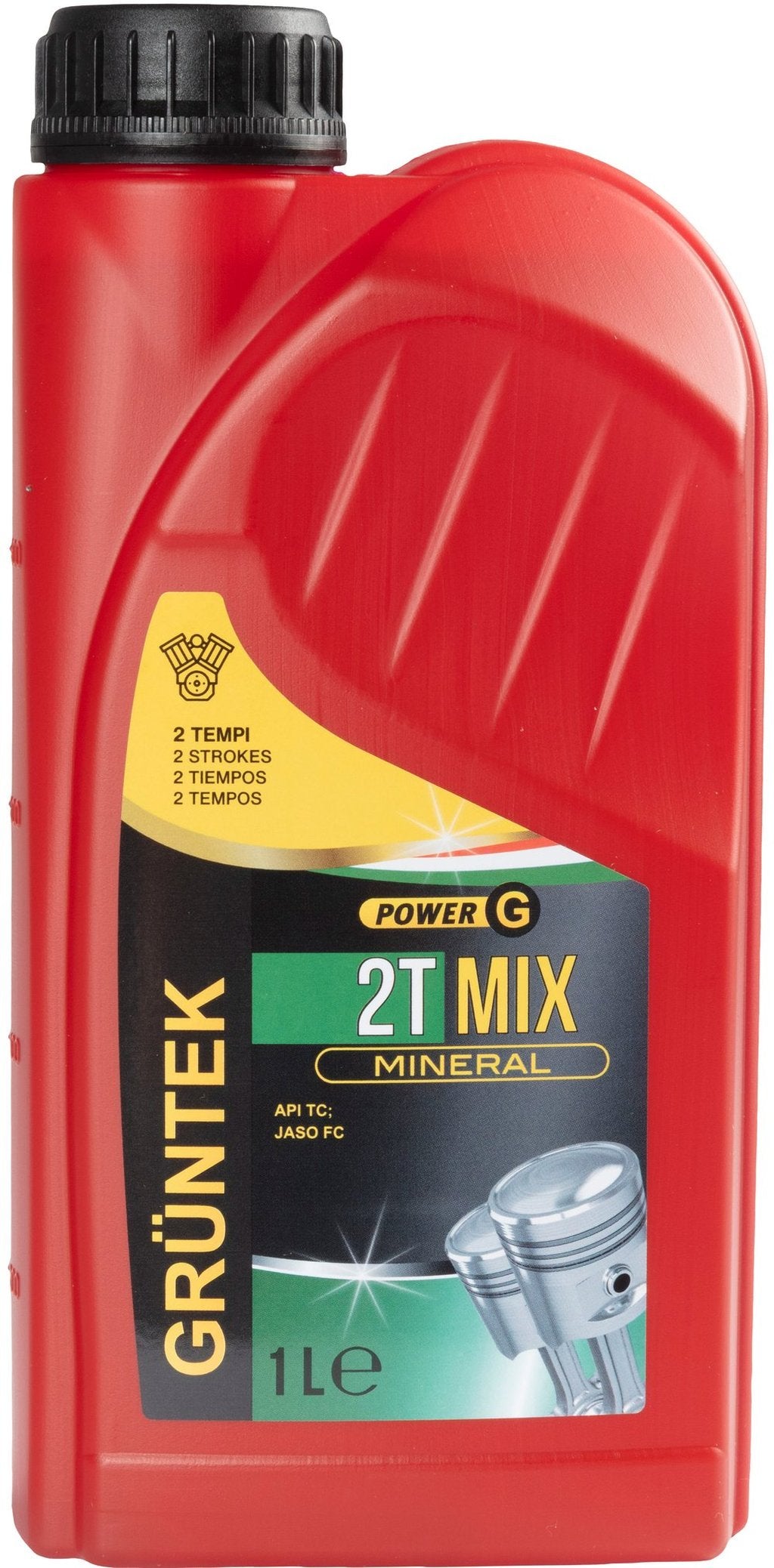 GRUNTEK Olio Premix Minerale 1L per Moto e Scooter 2 Tempi ? Lubrificante 2T