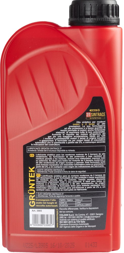 Olio Sint Race Premix 2T 1L lubrificante semi-sintetico Moto