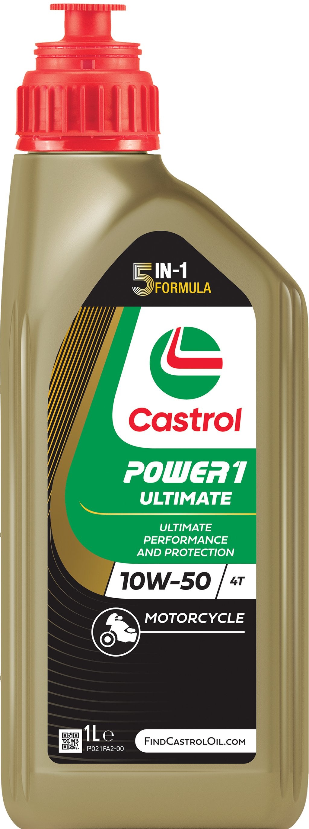 Castrol Power Ultimate 10W-50 4T 1L Sintetico Olio Motore Lubrificante Moto