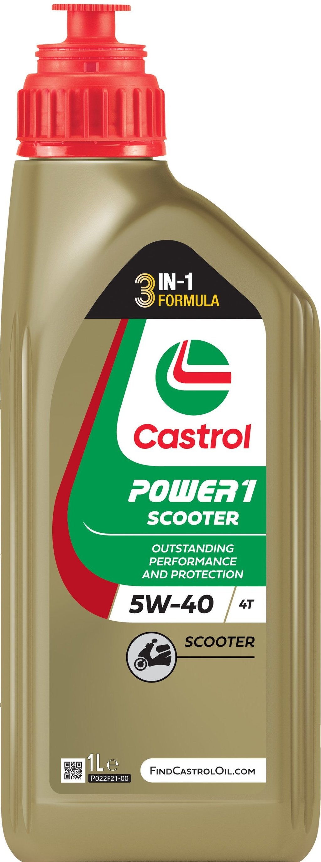 Castrol Power 1 scooter 4T 5W-40 API SJ JASO MB 1L Sintetico Olio Motore Moto