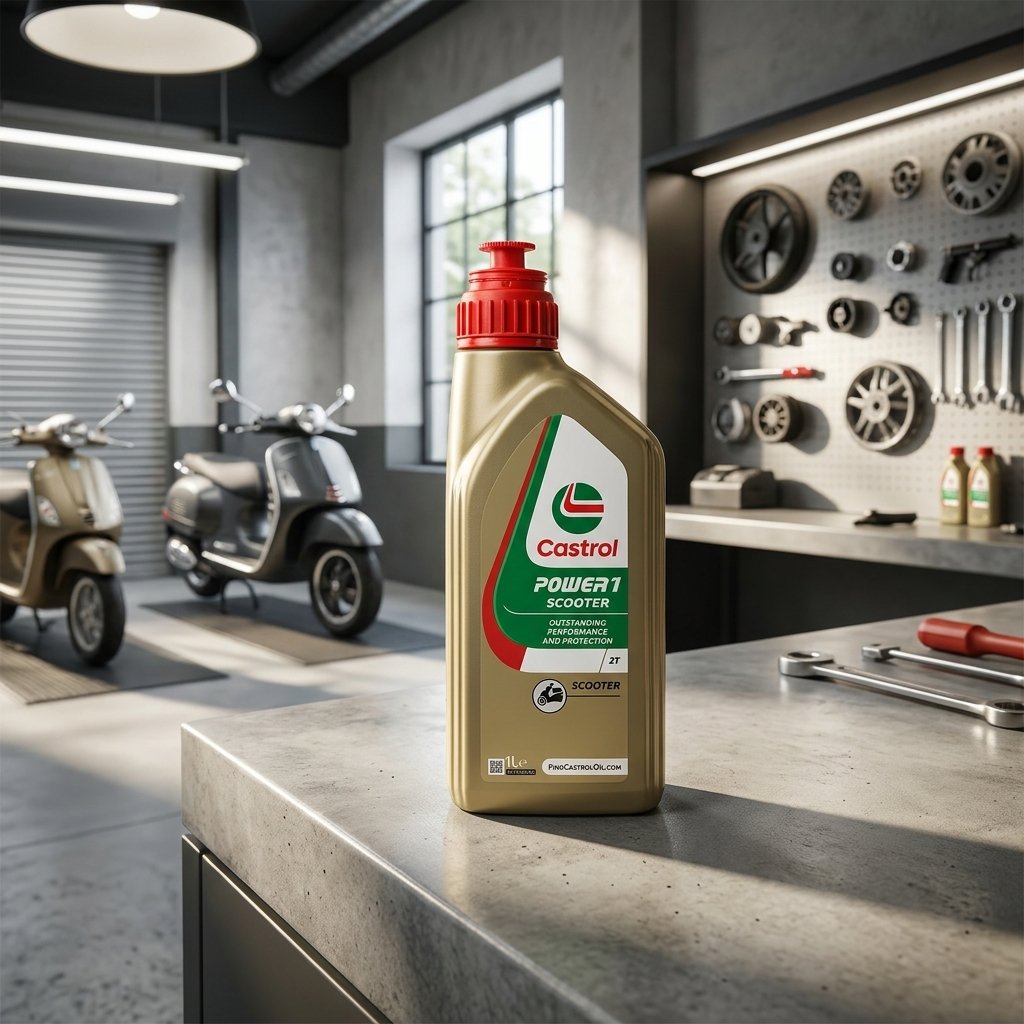 Castrol Power 1 Scooter 2T API TC JASO FD 1L Semisintetico Olio Motore Moto