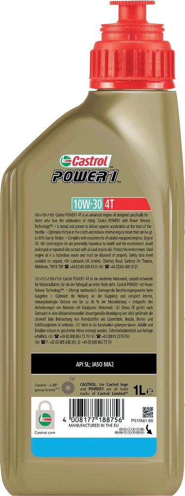 Olio motore moto 4T lubrificante Power 1 10W30 1L semisintetico