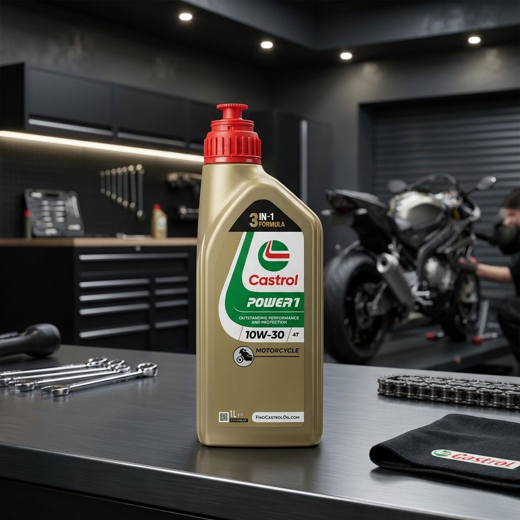 Castrol 10W-30 API SJ JASO MA2 1L Semisintetico Olio Motore Lubrificante Moto