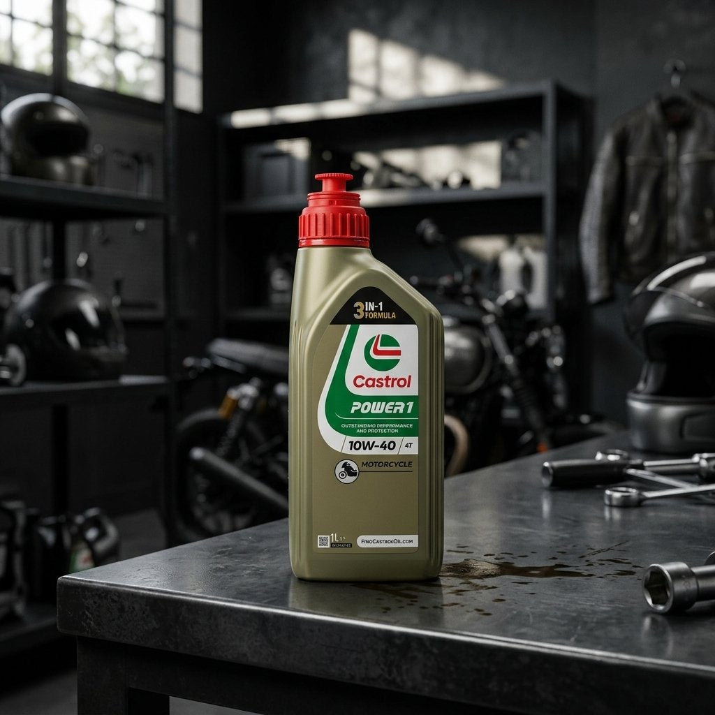 Castrol 10W-40 API SJ JASO MA2 1L Semisintetico Olio Motore Lubrificante Moto
