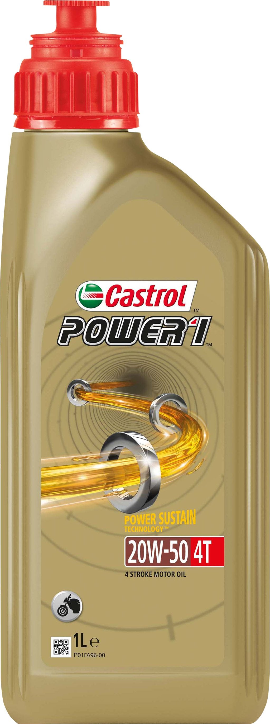 CASTROL Olio motore lubrificante moto 4T Power 1 20W50 1L Oil