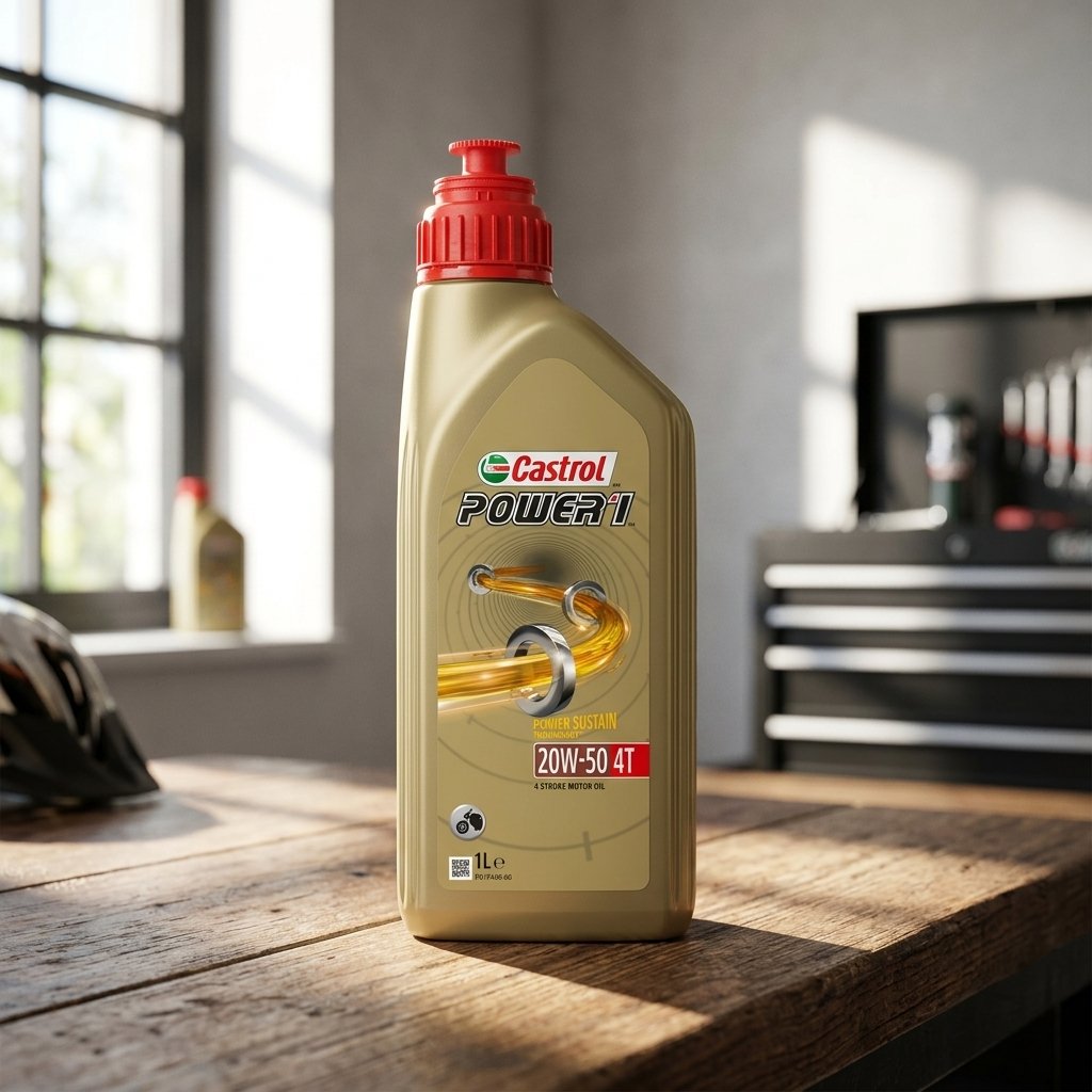 Castrol Power 20W-50 API SJ JASO MA2 1L Minerale Olio Motore Lubrificante Moto