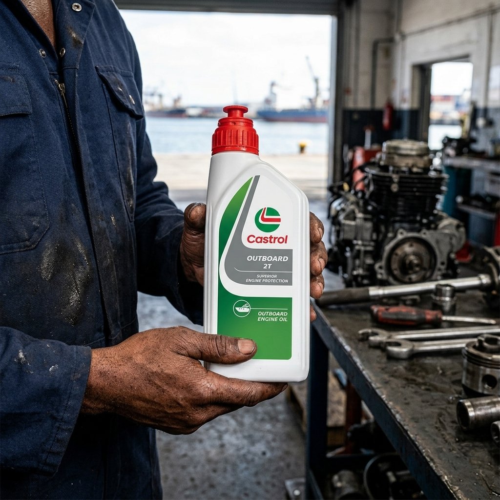Castrol Outboard 2T 1L Semisintetico Olio Motore Lubrificante Auto Auto Moto