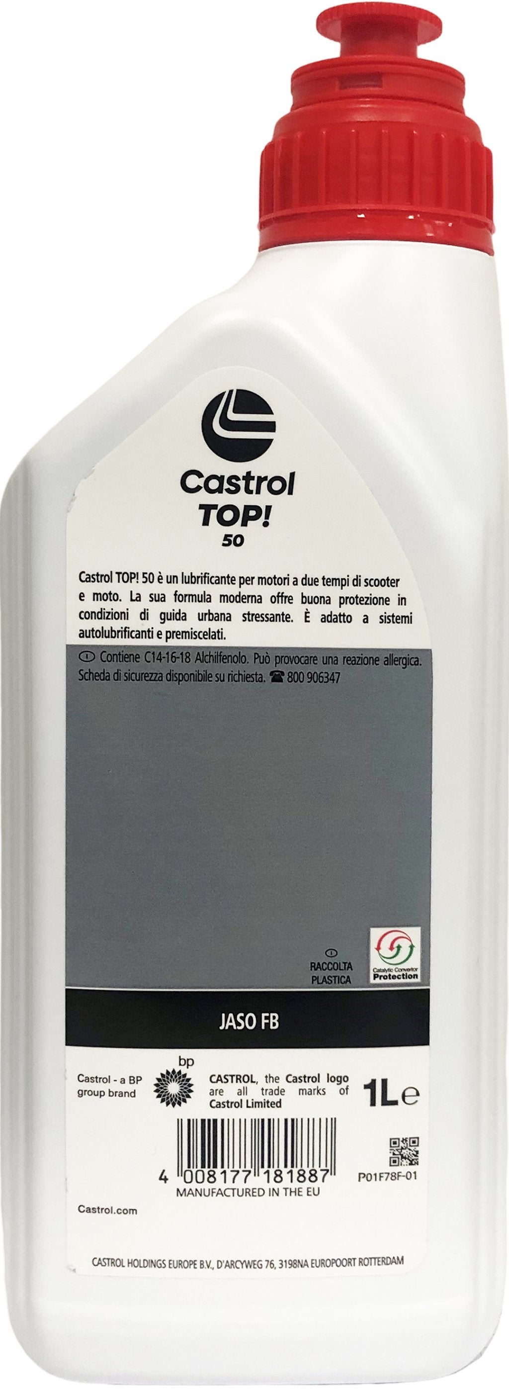 Castrol Top!50 Tempi 5W-30 2T LL 1L Semisintetico Olio Motore Lubrificante Moto