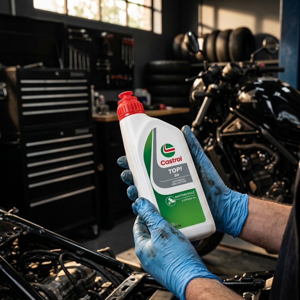Castrol Top!50 Tempi 5W-30 2T LL 1L Semisintetico Olio Motore Lubrificante Moto