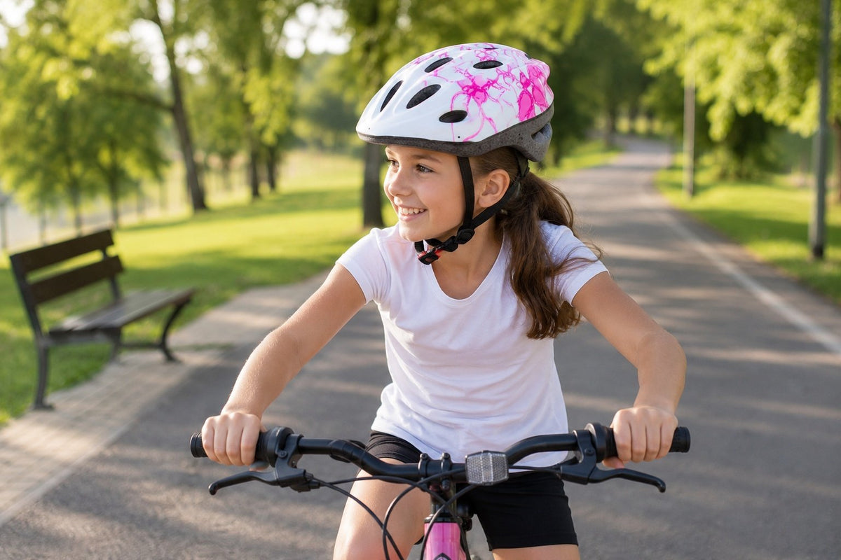 ON BIKE Casco Bici Ragazza 55-58 cm Regolabile Omologato