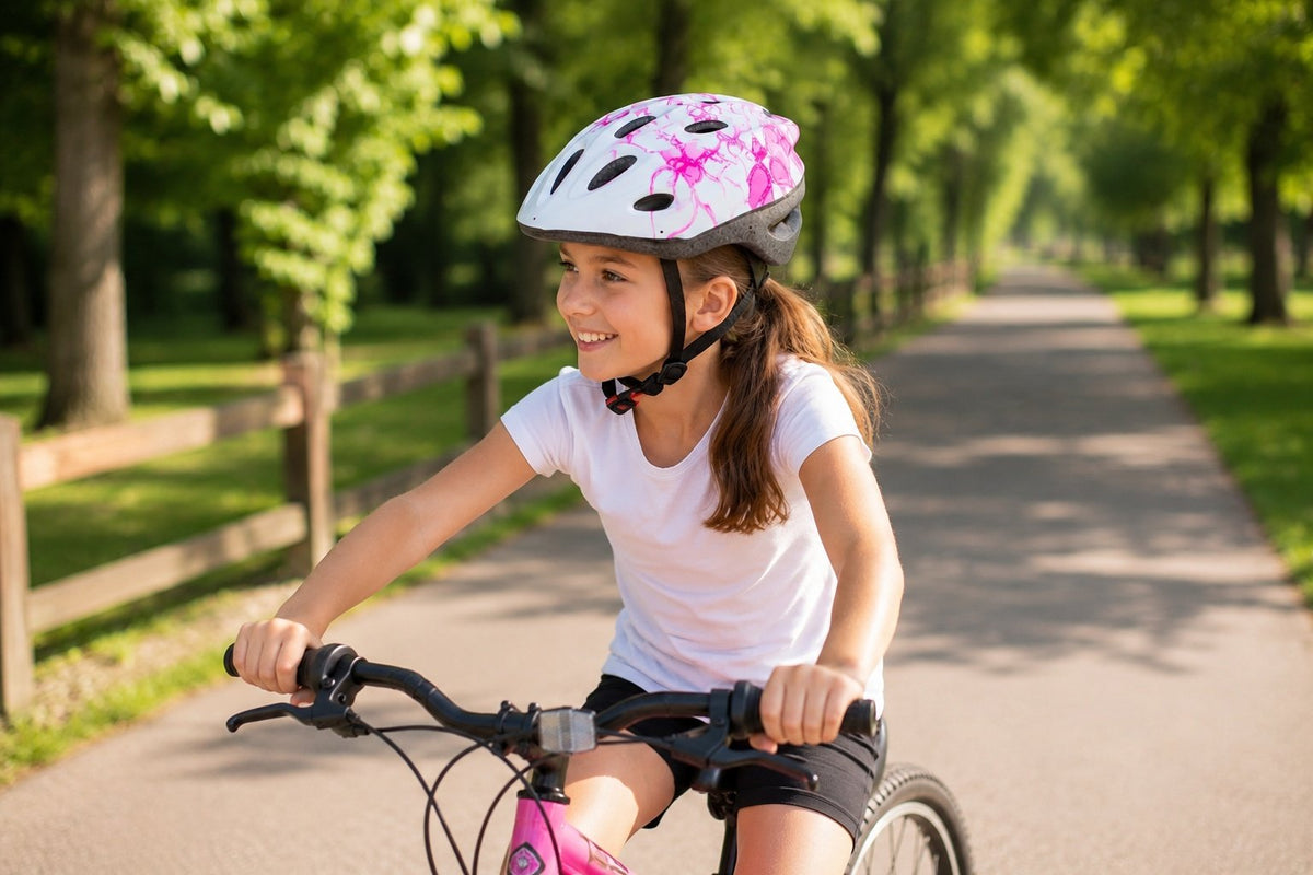ON BIKE Casco Bici Ragazza 55-58 cm Regolabile Omologato