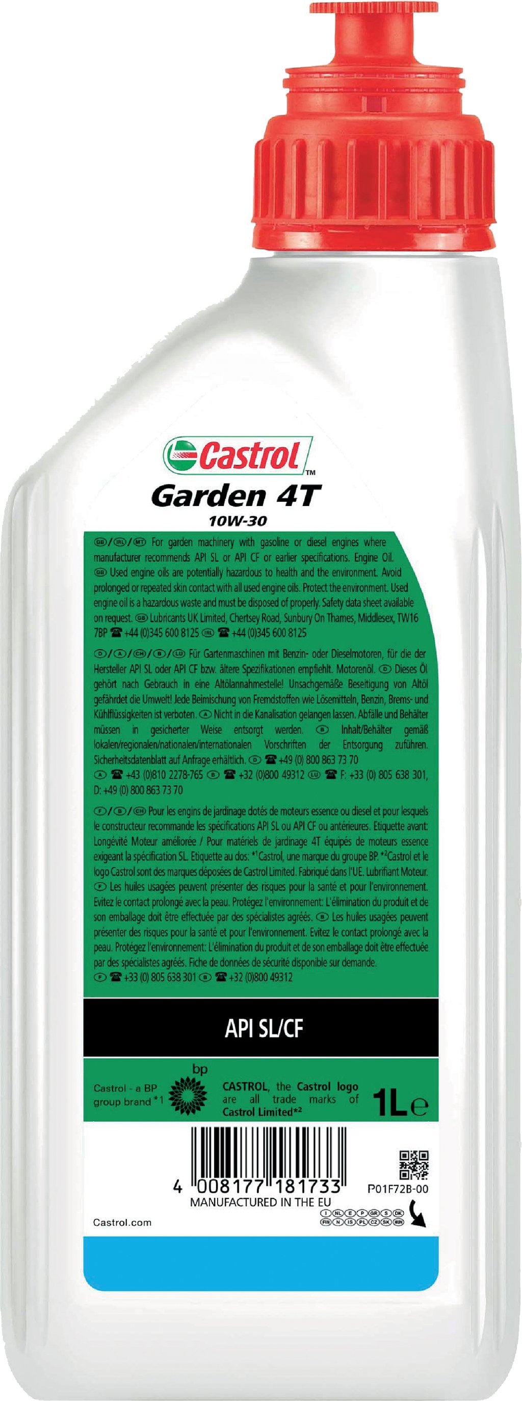Castrol 10W-30 API SL API CD 1L Semisintetico Olio Motore Lubrificante Auto