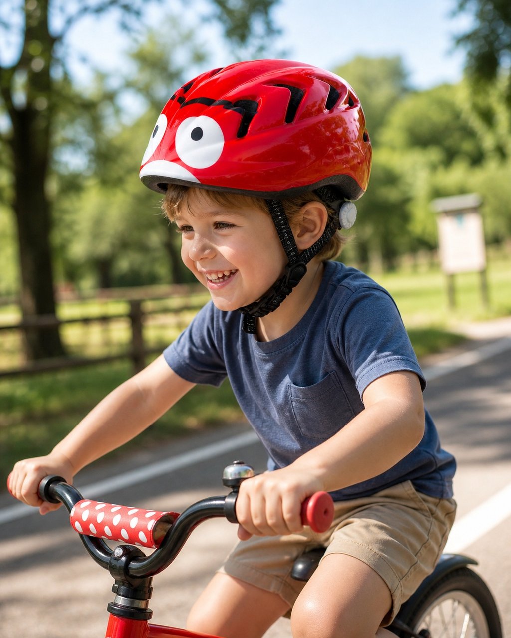 ON BIKE Casco Ciclo Baby 44-48 cm  Casco Bici Bambino Regolabile Con Rotella