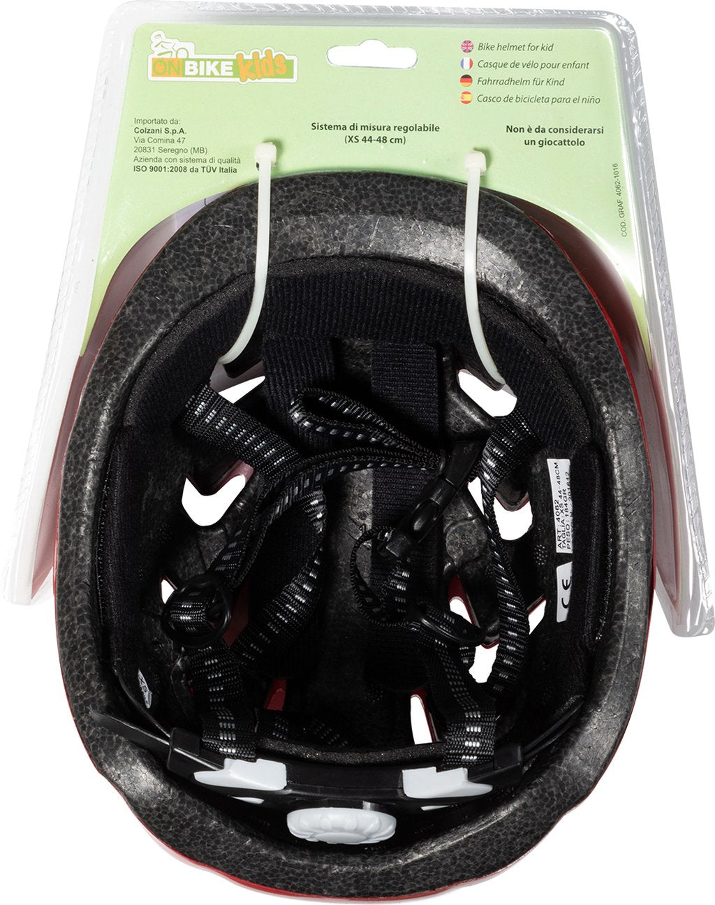 ON BIKE Casco Ciclo Baby 44-48 cm  Casco Bici Bambino Regolabile Con Rotella