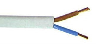 CAVO PIATTO 2X0,75 H03VVH2-F BIANCO confezione da METRI LINEARI 100