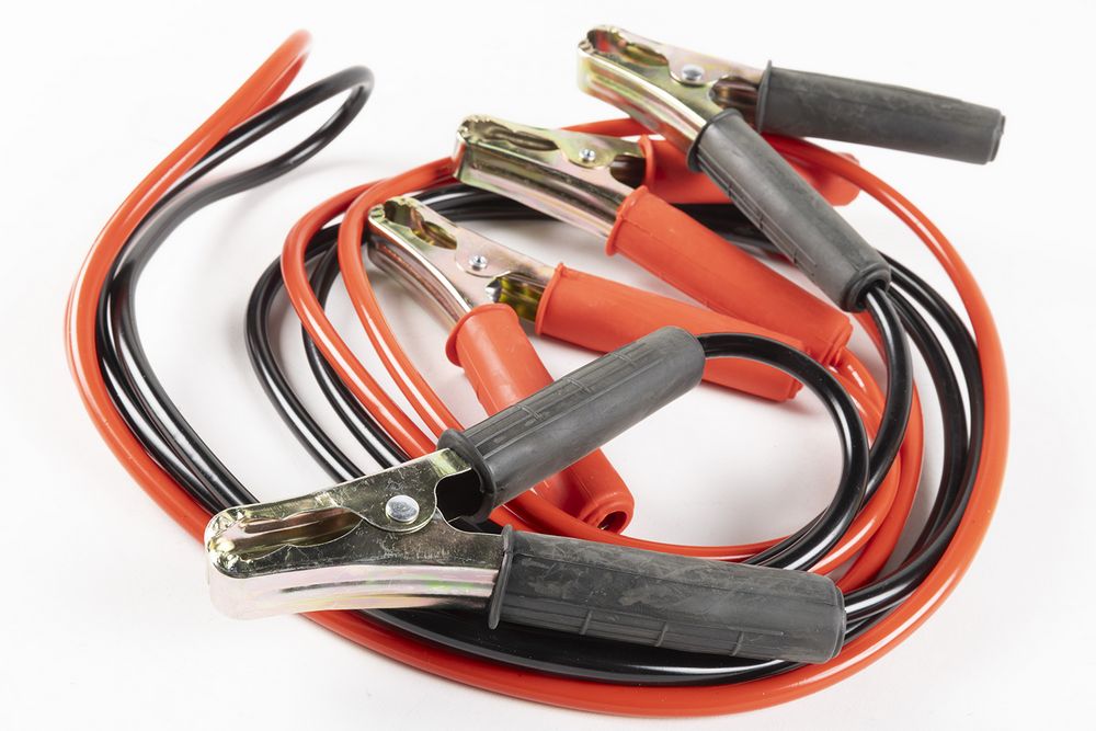 START Cavi Batteria 200Ah 2,5 Metri con Pinze Non Isolate, Cavi Avviamento Alta