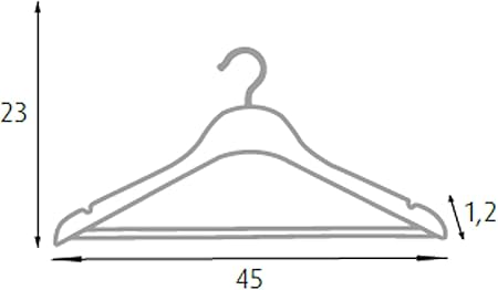 King Home GRUCCIA SET 3 PZ LEGNO NERO - QUALITA "A" 45x1,2x23h cm