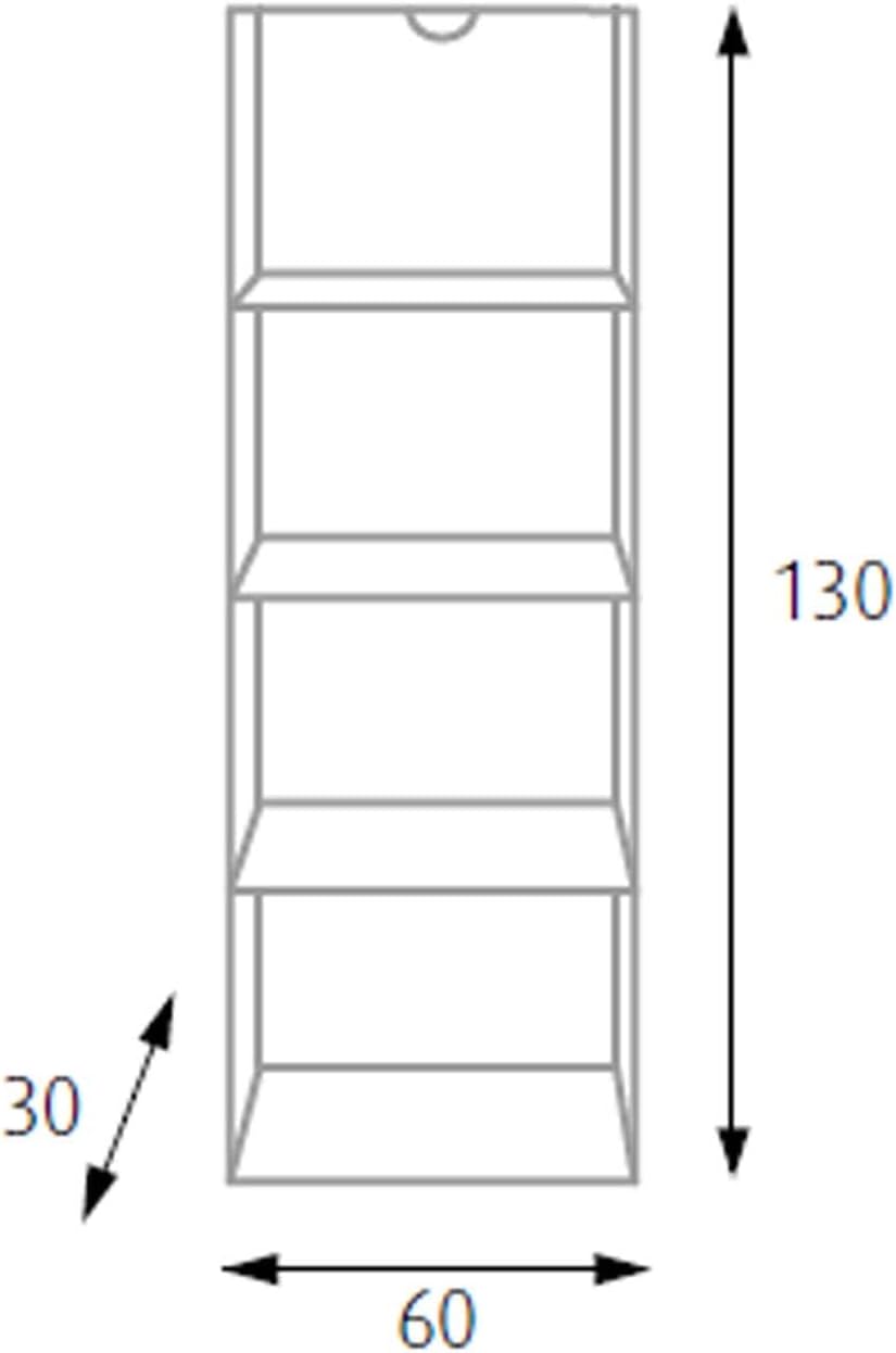 King Home LIBRERIA A QUATTRO RIPIANI 60x30x130h cm rovere