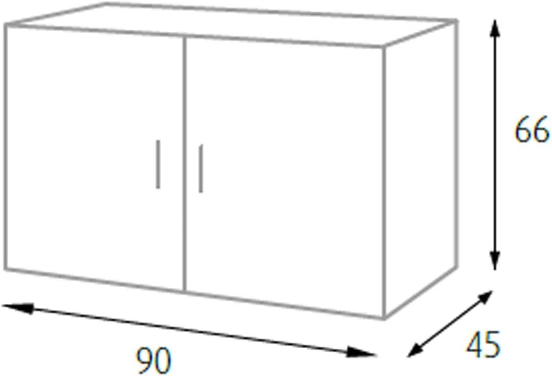 King Home MOBILE A DUE ANTE 90x45x66h cm rovere